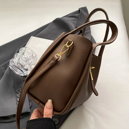 Crossbody Bag - Retro Solid Color Multifunctional Handbag