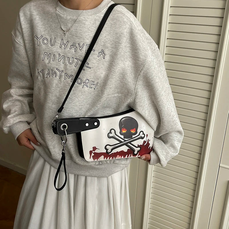 Halloween Knife Shape Shoulder Bag Women PU Leather Purse