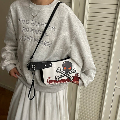 Halloween Knife Shape Shoulder Bag Women PU Leather Purse