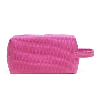 Makeup Travel Bag for Women – Soft Cotton Cosmetic Pouch with Wrist Handle