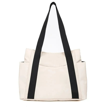 Women's Casual Tote Bag with Zipper & Multiple Pockets