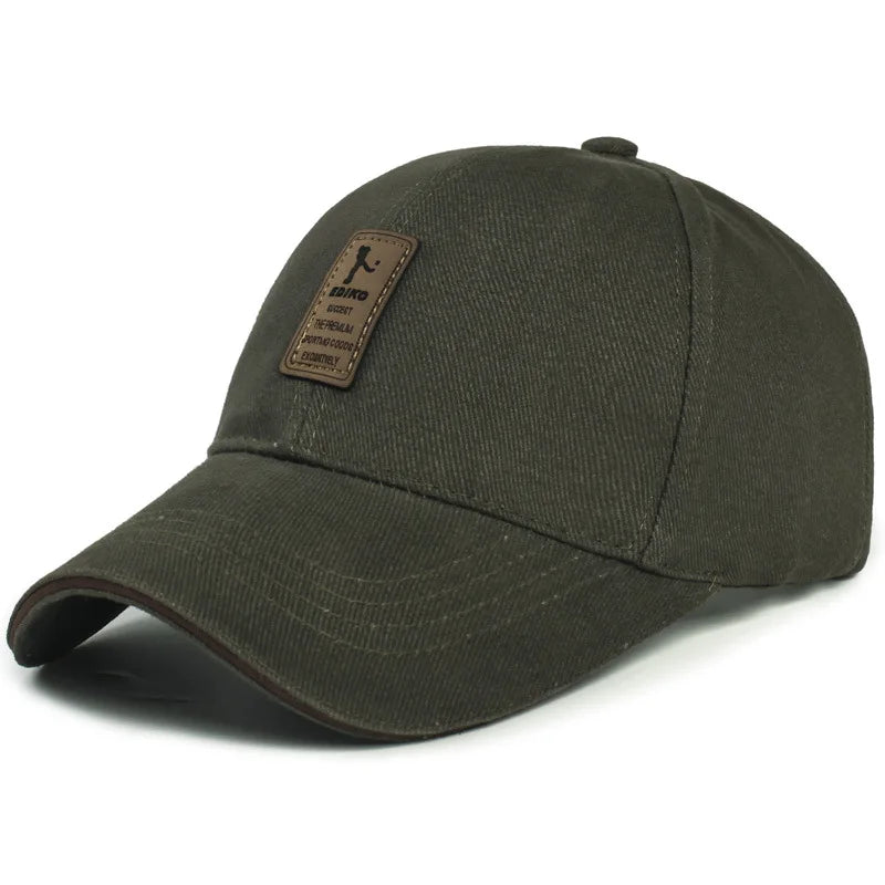 Structured Cotton Baseball Cap – Unisex Adjustable Snapback Sun Hat