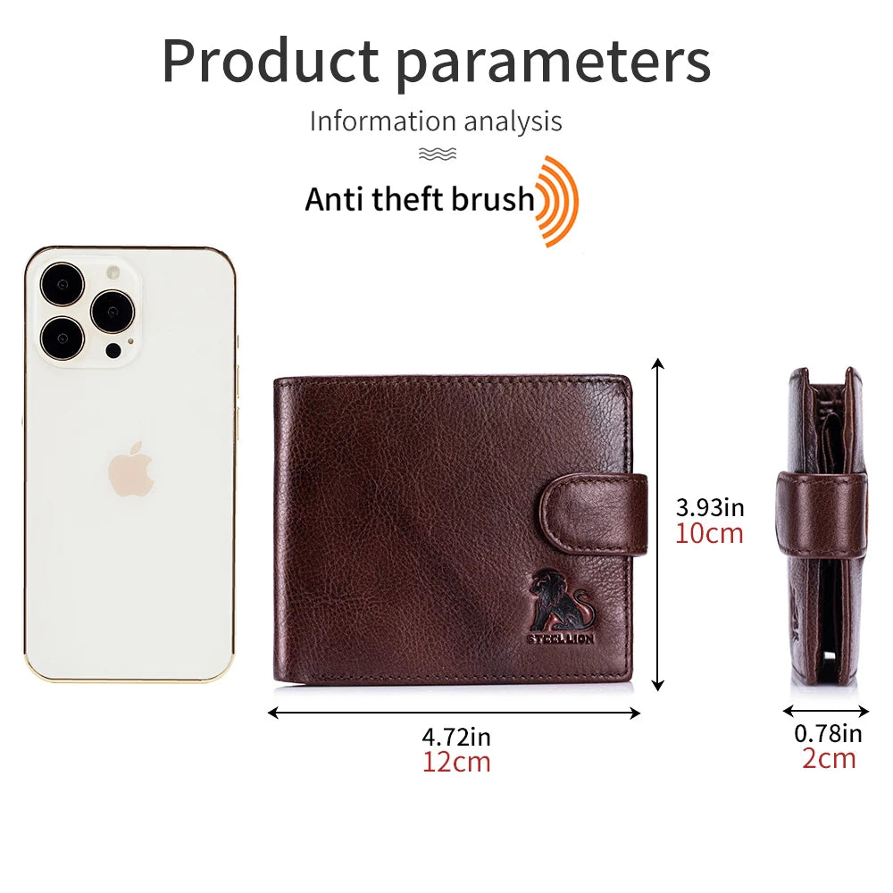 Steel Lion Men's RFID Blocking Genuine Leather Wallet