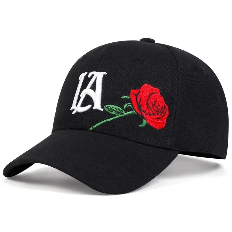 La Rose Embroidery Baseball Cap – Adjustable Unisex Sun Hat