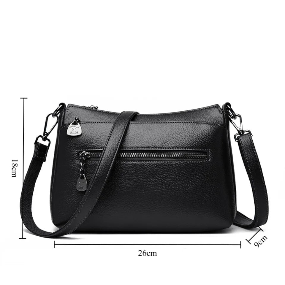 Genuine Leather Crossbody Bag for Women – Luxury Shoulder Handbag