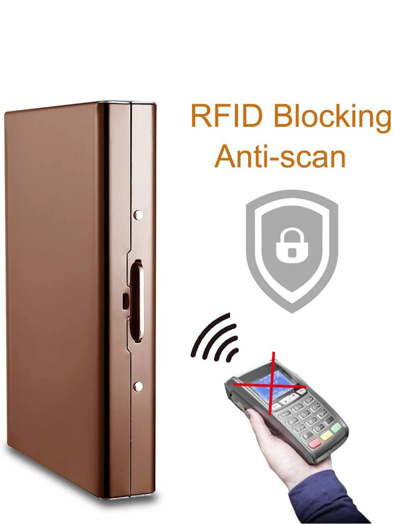 RFID Blocking Metal Card Holder – Ultra-Thin Stainless Steel Wallet for Men & Women