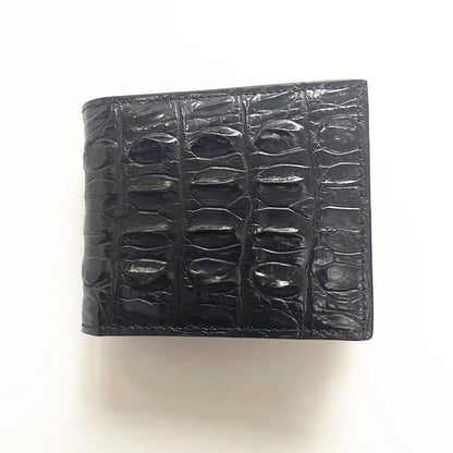 Crocodile Leather Bifold Wallet – Men's Luxury Slim Wallet
