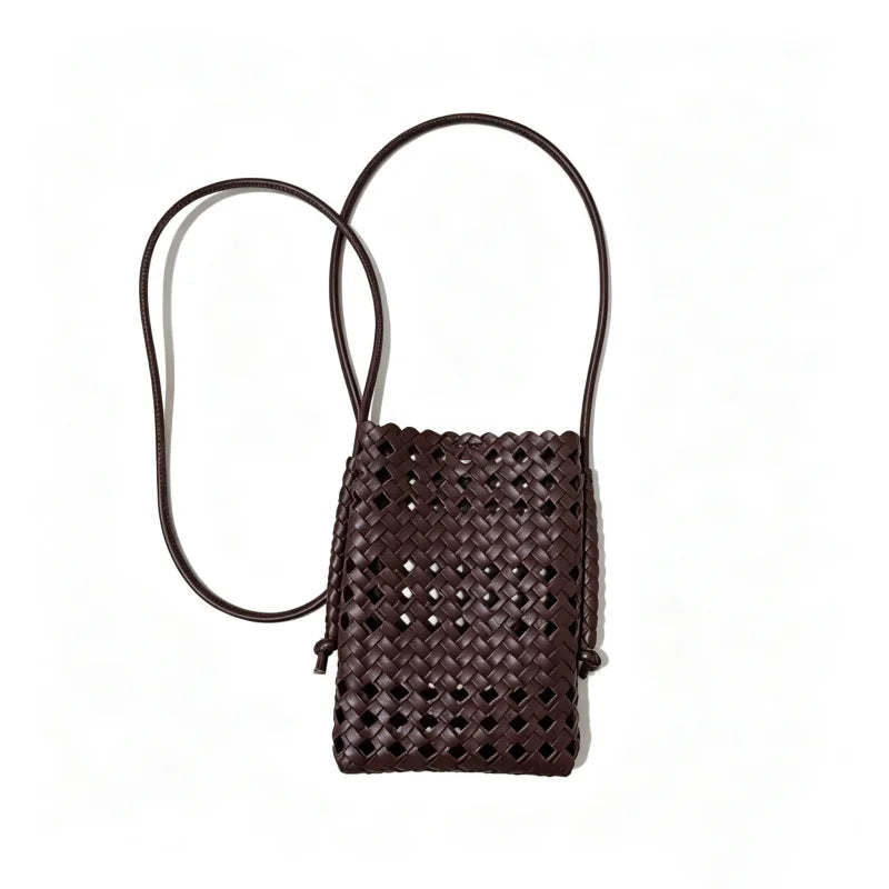 Hollow Woven Crossbody Bag – Women's Bohemian Phone Purse