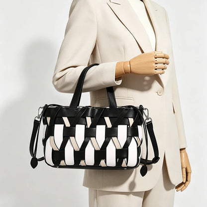 Woven Basket Handbag – 2-in-1 Shoulder & Crossbody Bag