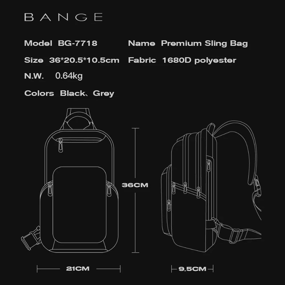Crossbody Sling Bag for Men | Waterproof Shoulder Messenger Bag