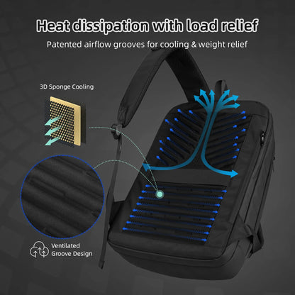 Business Laptop Backpack 15.6" Men – USB Port Waterproof Daypack