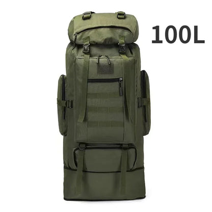 Tactical Mountaineering Backpack 80L/100L – Hiking & Camping Bag