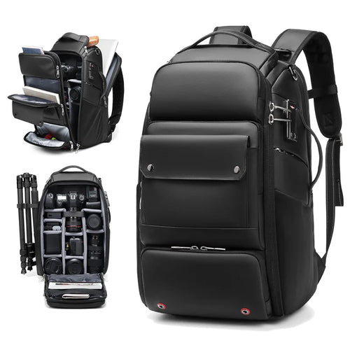 Professional SLR Camera Backpack 40L – 17" Laptop, Tripod Holder, Anti-Theft