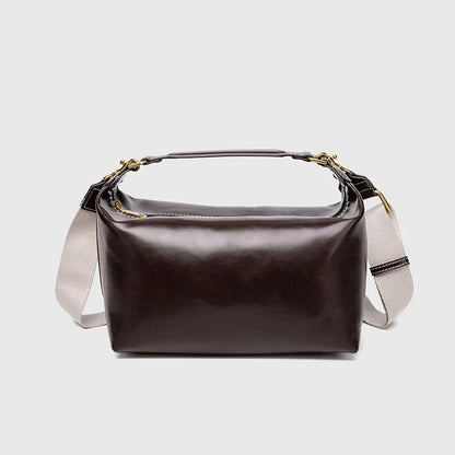 Panelled Canvas Bucket Bag Designer Women Handbags Luxury Pu Leather Shoulder Crossbody Bags Wide
