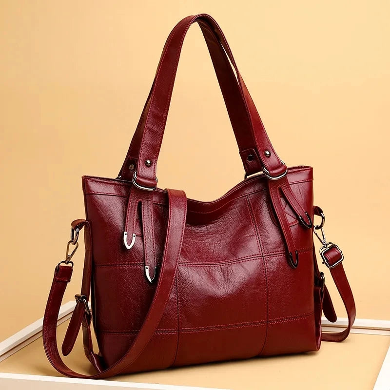 PU Leather Shoulder Bag – Large Capacity Women's Tote Handbag