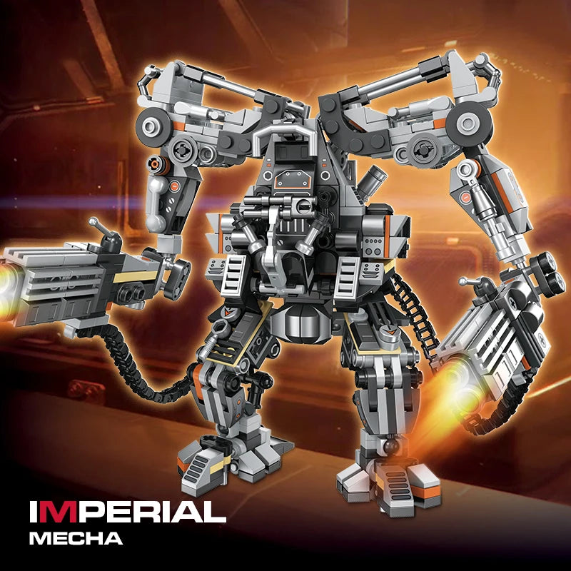 Sci-Fi Robot Mecha MOC Building Set – Action Bricks Toy