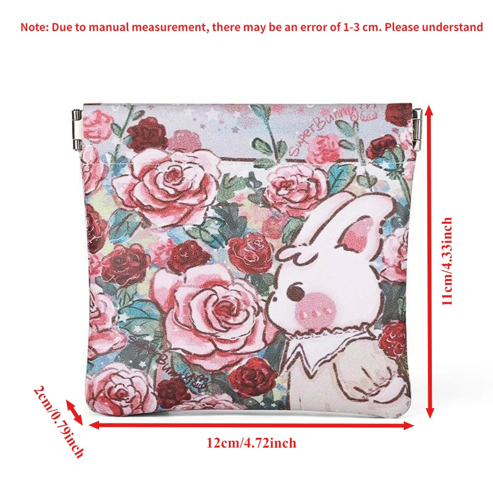 Mini Cosmetic Bag – Cute Print Portable Lipstick & Jewelry Pouch