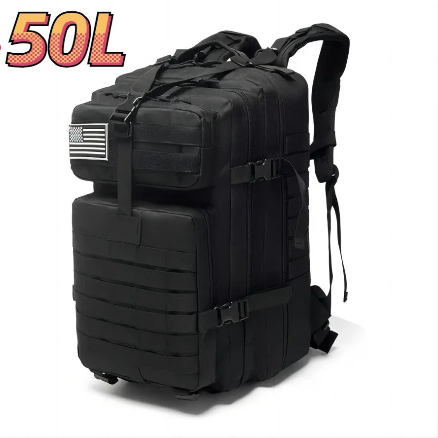 50L Tactical Backpack – Waterproof 1000D Nylon Hunting & Hiking Rucksack