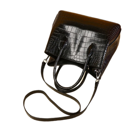 Luxury Alligator Genuine Leather Shoulder Bag for Women