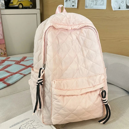 Women's Quilted Backpack with Tassel Detail – Lightweight