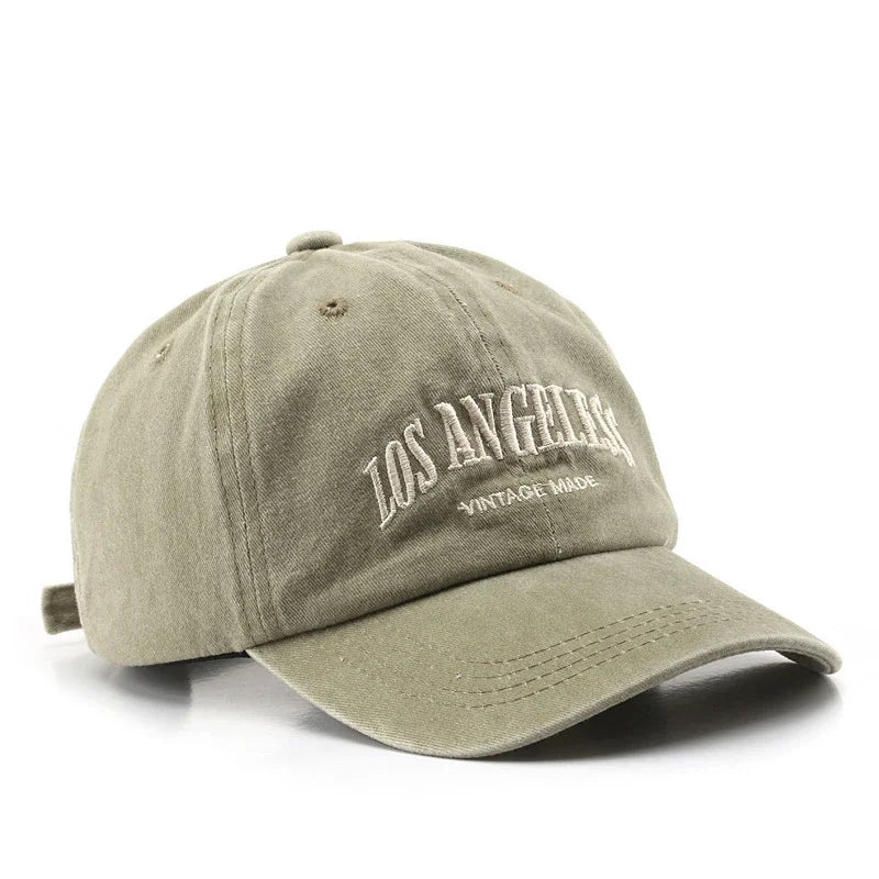 Embroidered Cotton Baseball Cap – Unisex Retro Snapback Hat