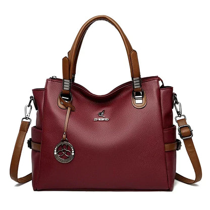 Leather Tote Shoulder Bag for Women – Large Crossbody Handbag