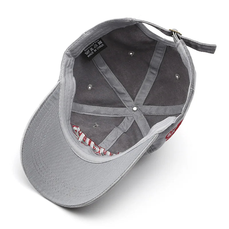 Retro Washed Embroidered Baseball Cap – Unisex Snapback Hat
