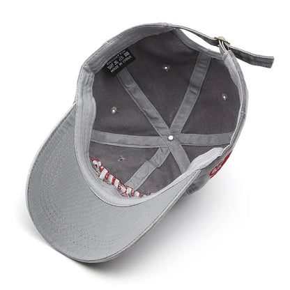 Retro Washed Embroidered Baseball Cap – Unisex Snapback Hat
