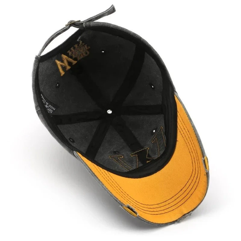 W Embroidery Snapback Baseball Cap – Unisex Cotton Hip Hop Hat