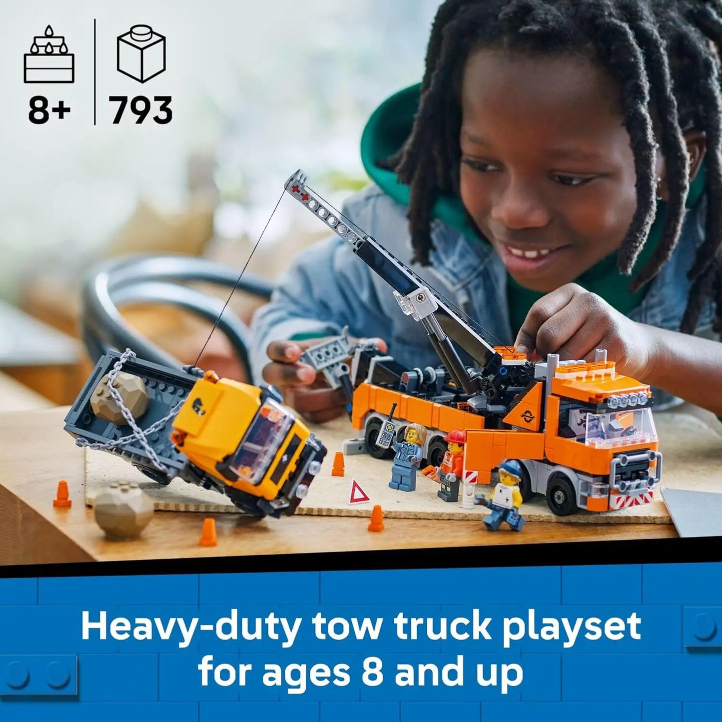 LEGO City 60467 Heavy-Duty Tow Truck Building Set – 793 Pieces