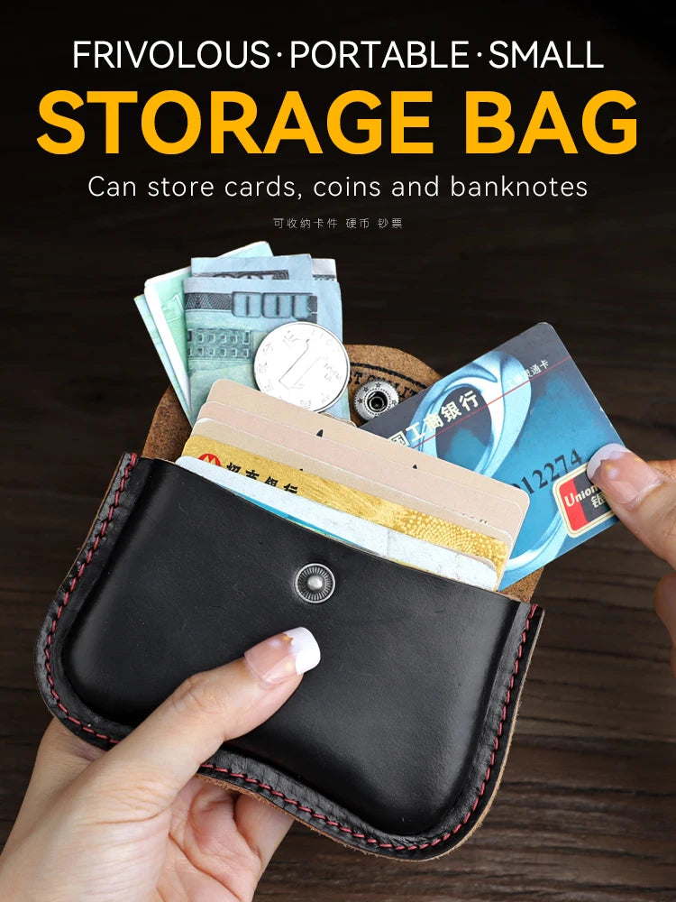 Horween Chromexcel Leather Coin Purse & Card Holder Wallet
