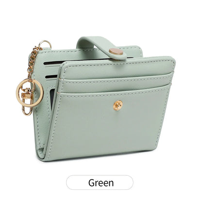 RFID Blocking Slim Bifold Card Wallet with Keychain – Women