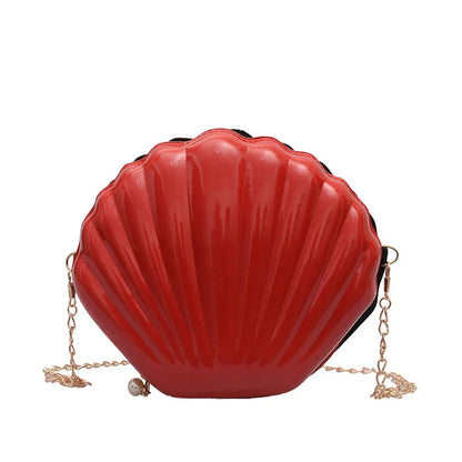 Shell Shape Crossbody Bag with Chain Strap for Women