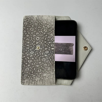 Lizard Leather Women's Envelope Clutch – Genuine Exotic Card Wallet