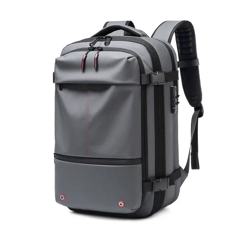 Large Capacity Travel Backpack for Men – 17" Laptop, Vacuum Compression, Expandable