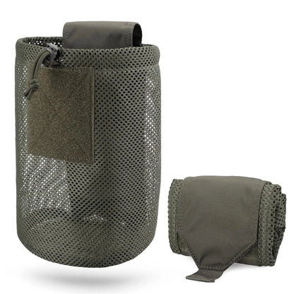 Tactical Magazine Dump Pouch – Roll-Up Mesh MOLLE Utility Bag