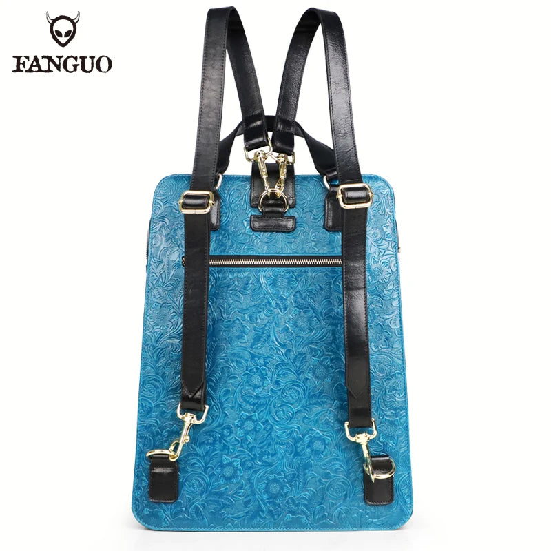 Genuine Leather Anti-Theft Travel Backpack – Vintage Unisex Knapsack