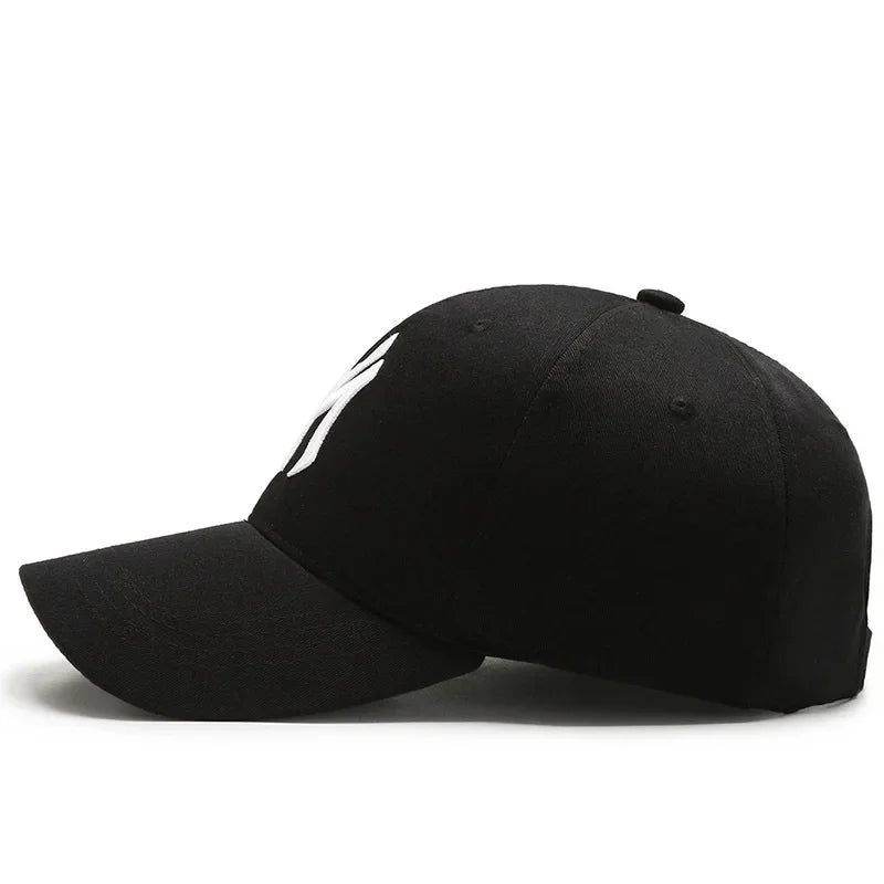 Korean 3D Embroidered Letter Baseball Cap – Hard Top Structured Hat