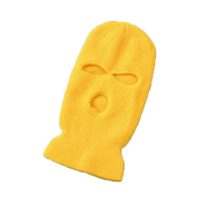 3-Hole Balaclava Ski Mask – Full Face Cover Knit Beanie for Winter & Tactical Use