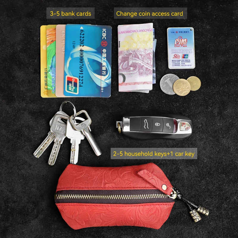 Genuine Leather Key Wallet & Car Key Holder for Men