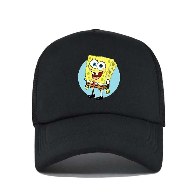 Cartoon Print Snapback Baseball Cap – Unisex Mesh Hat