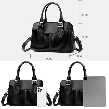 Large Capacity Soft Leather Women's Tote Bag – 3-Layer Luxury Handbag