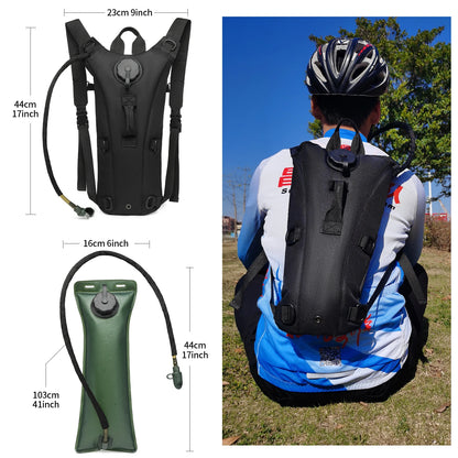 Tactical Hydration Pack – 3L Water Bladder Backpack for Running & Cycling