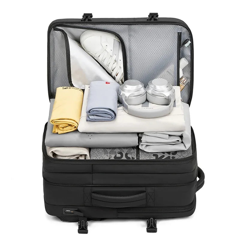 Vacuum Compression Travel Backpack – 17" Laptop, Large Capacity, Hiking & Business