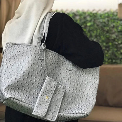 Large Capacity Women's Tote Bag – Exotic Texture Shoulder Handbag