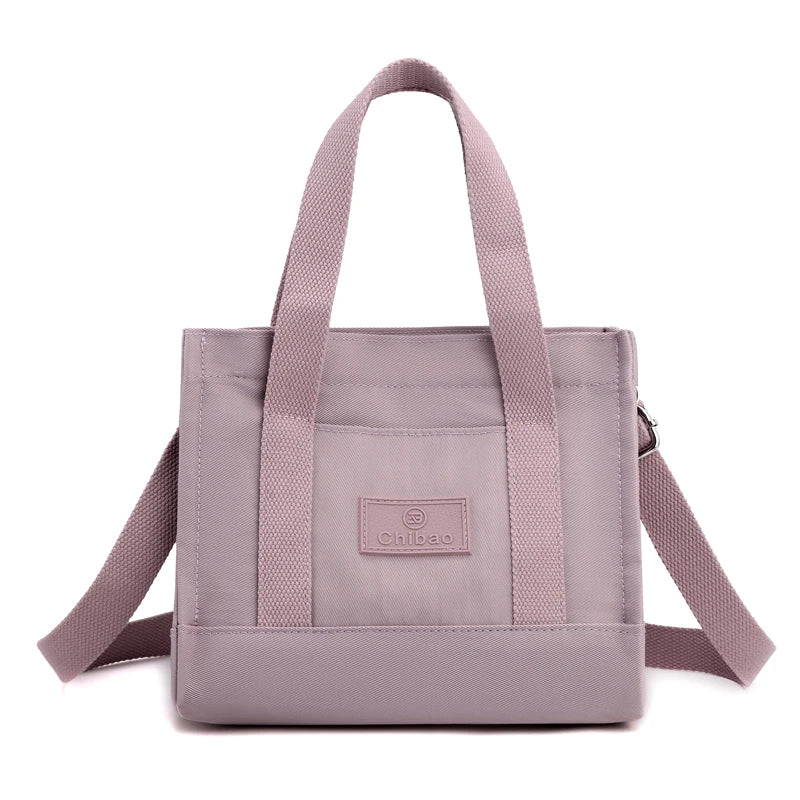 Simple Fashion Shoulder Bags For Women 2022 New Handbags Waterproof Nylon Canvas Tote Bag With Pockets Crossbody Lunch Bag Bolso