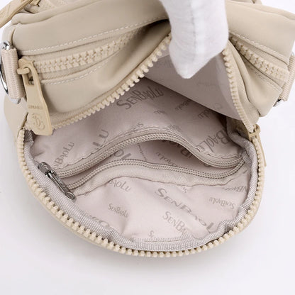 Women's Waterproof Nylon Crossbody Bag – Multi-Pocket Shoulder Purse