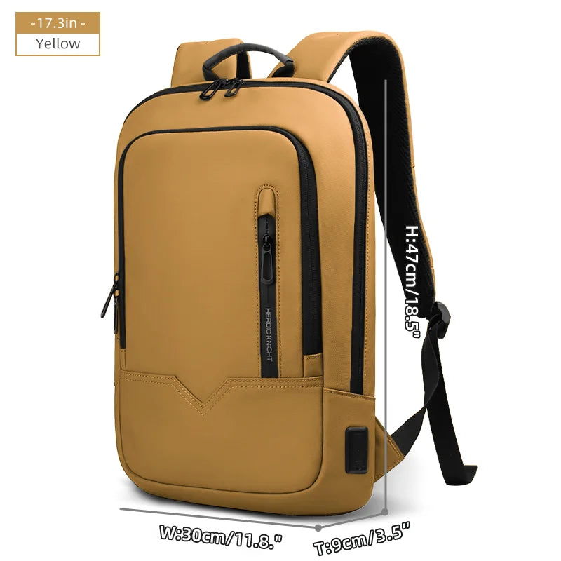 Slim Business Laptop Backpack 17.3 Inch with USB Port – Waterproof & Lightweight