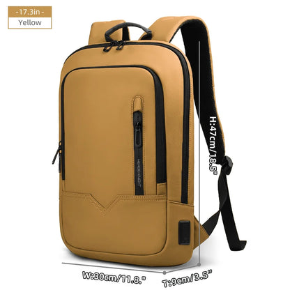 Slim Business Laptop Backpack 17.3 Inch with USB Port – Waterproof & Lightweight
