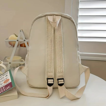 Corduroy Backpack – Korean Style Versatile Women's School Bag